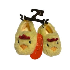 Wonder Nation Yellow Chick Plush Slip-Ons with Red Comb